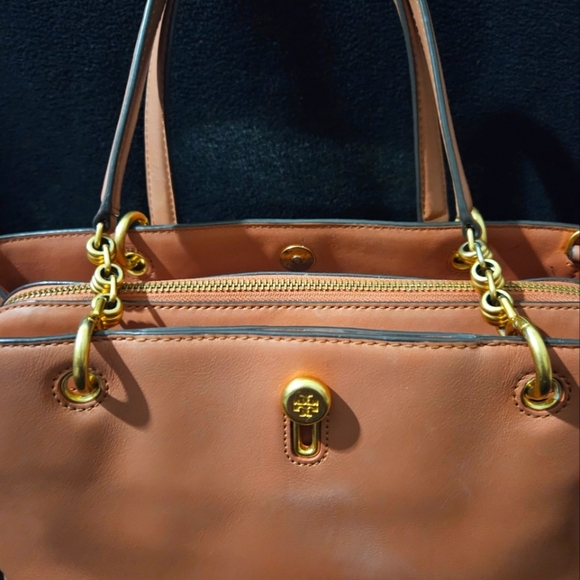 Tory Burch Lily Satchel-Salmon Color - Picture 14 of 16